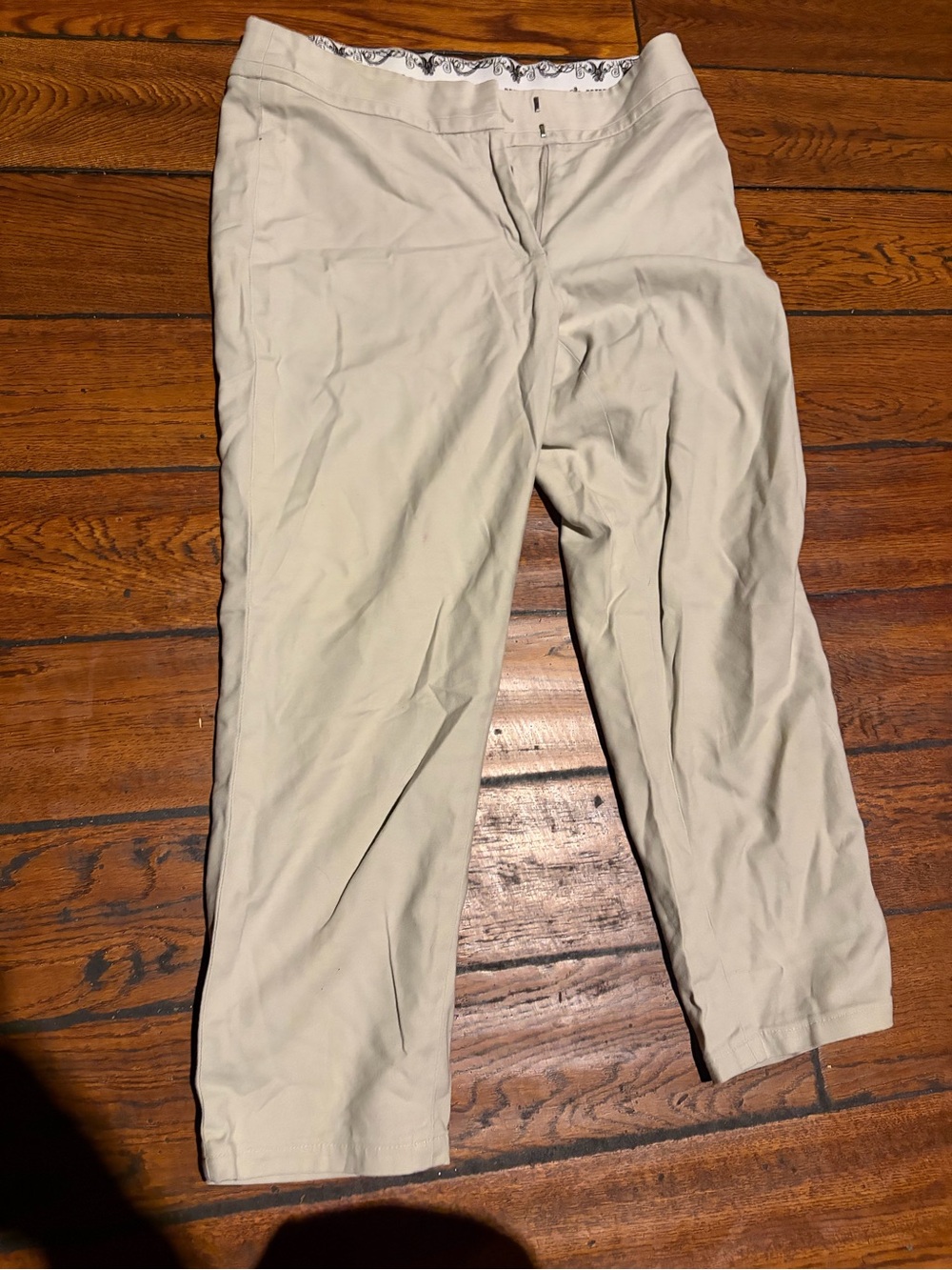 Peter Nygard Khaki business casual designer dress pants ladies size 8